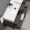 Modern Bathroom Vanity, Walnut, 48